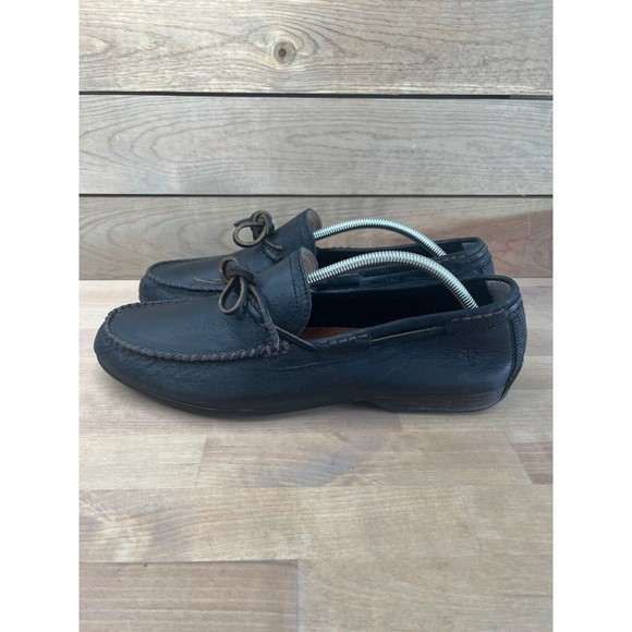 Frye Penny Leather Loafer Slip on Black Mens Shoes Size 11.5 - Picture 3 of 8